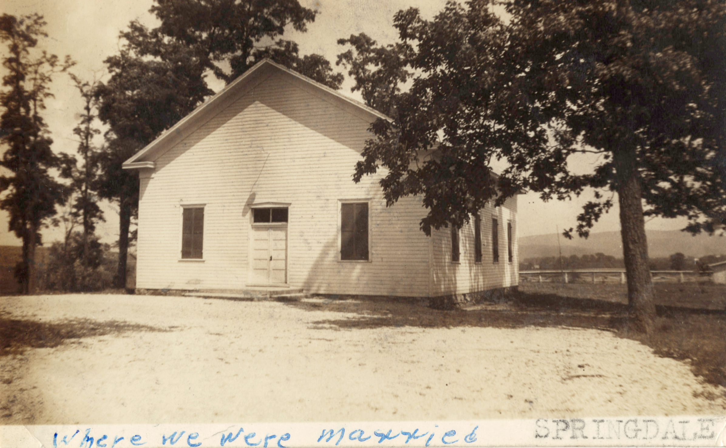 Springdale Mennonite Church in VA where Aaron and Marjorie were married