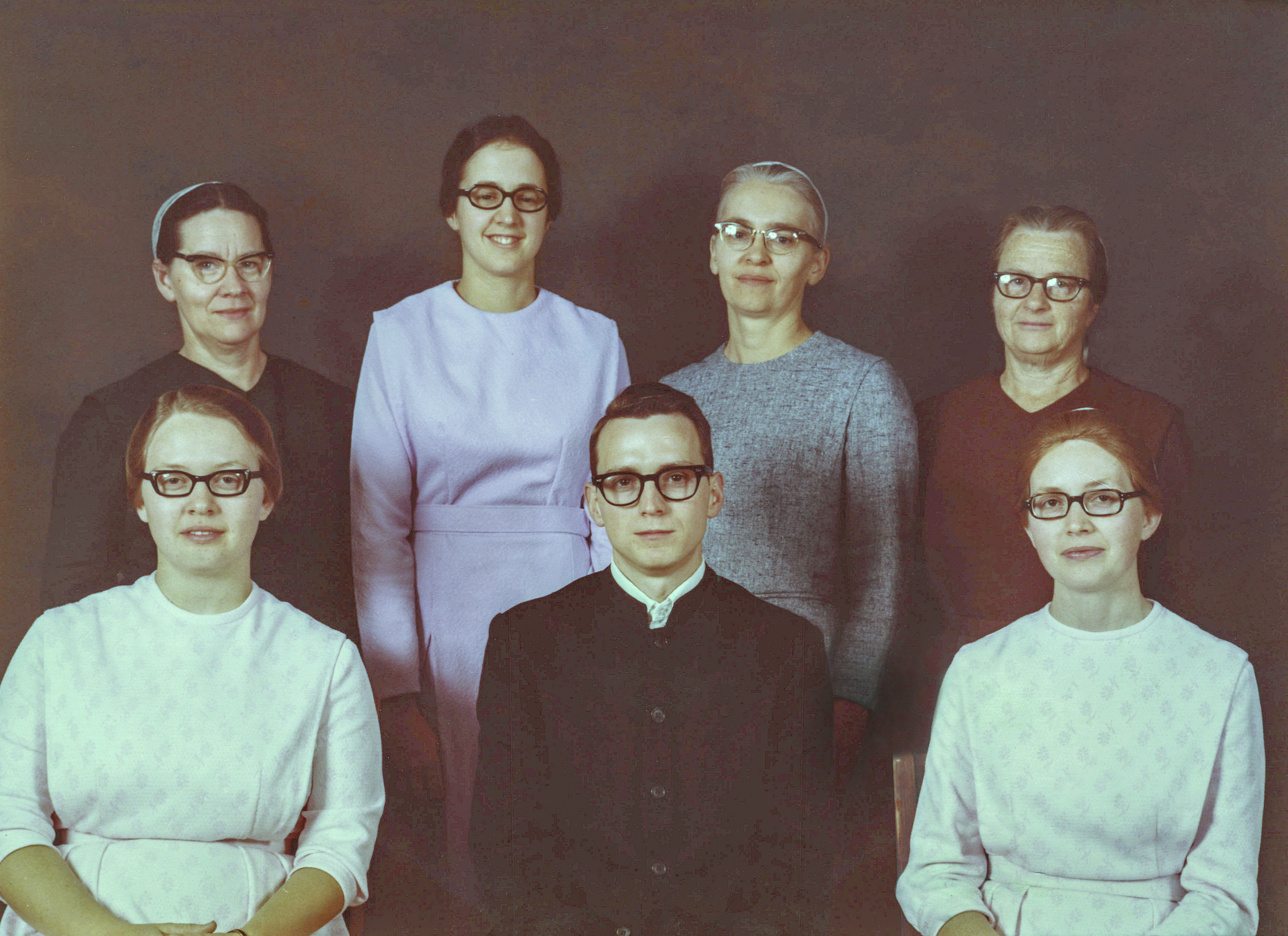 Marjorie with Myerstown Mennonite School teachers 1975-76
